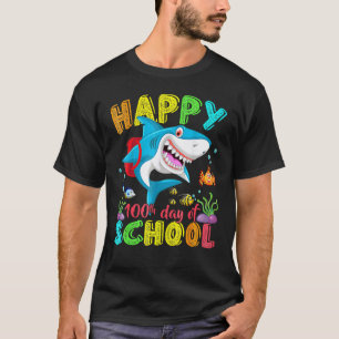 100 Tage Schule Hai Lustige Idee Für Eltern An T-Shirt