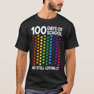 100 Tage Schule Herz Lehrer Kinder Schüler Nov T-Shirt