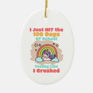 100-Tage-Schule, ich habe nur geschlagen und zerdr Keramik Ornament