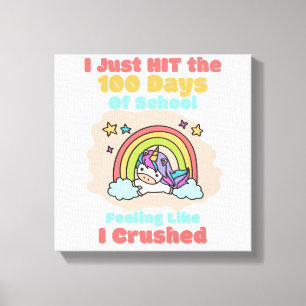 100-Tage-Schule, ich habe nur geschlagen und zerdr Leinwanddruck