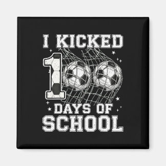 100 Tage Schule Ich kickte Fußball 100. Schultag Magnet