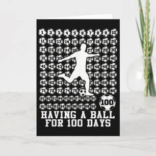 100 Tage Schule Jungen Fußball 100. Tag der Schule Karte