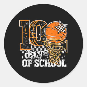 100 Tage Schule Jungen Kinder 100. Tag der Schule Runder Aufkleber