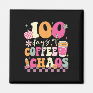 100 Tage Schule Kaffeeliebhaber 100. Tag der Schul Magnet