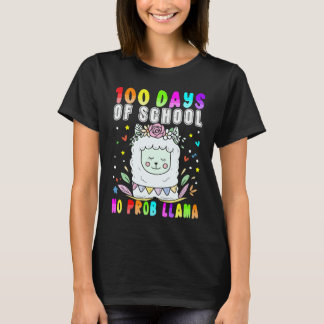 100 Tage Schule Kein Problem Lama 100. Tag Te T-Shirt
