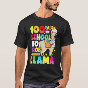 100 Tage Schule Kein Problem Lama Glücklicher 100. T-Shirt