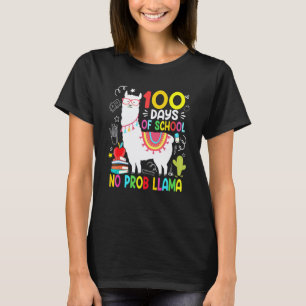 100 Tage Schule Kein Problem Lama Lehrer Schüler T-Shirt