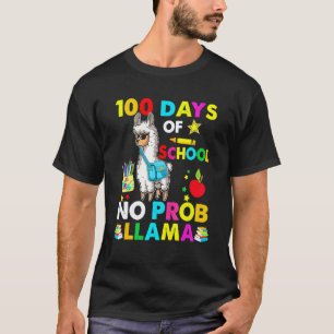 100 Tage Schule Kein Problem Lama Lehrer Schüler T-Shirt
