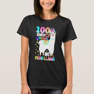 100 Tage Schule Kein Problem Lama Lehrer Schüler T-Shirt