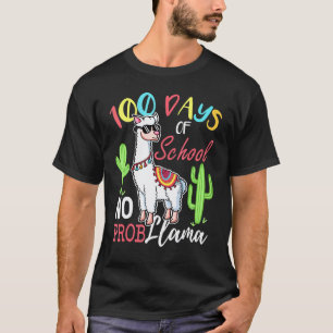 100 Tage Schule Kein Problem Lama Lehrer T-Shirt