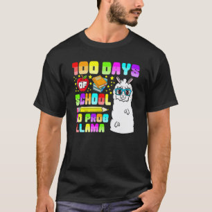 100 Tage Schule Kein Problem , Lehrer Lama T-Shirt