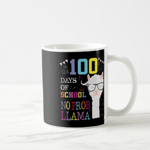 100 Tage Schule kein Problem Llama 100. Tag Achi Kaffeetasse