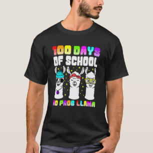 100 Tage Schule Kein Problem Llama 100. Tag Te T-Shirt