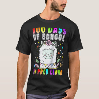 100 Tage Schule Kein Problem Llama 100. Tag Te T-Shirt