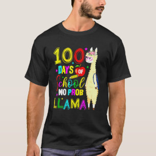 100 Tage Schule Kein Problem Llama Lehrer Stu T-Shirt
