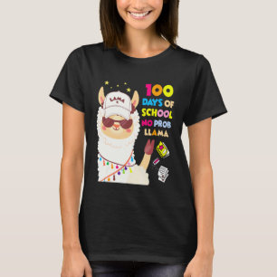 100 Tage Schule Kein Problem-Llama mit Mütze  T-Shirt