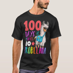 100 Tage Schule Kein Probllama Lama T-Shirt