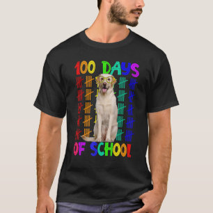 100 Tage Schule Labrador Hund tragen Brille Sm T-Shirt