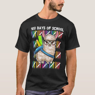100 Tage Schule Lama Kein Problem Lehrer Mädchen T-Shirt