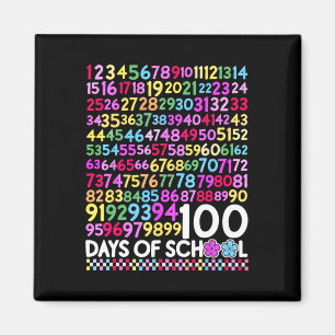 100 Tage Schule Lehrer Kind 100. Tag Mathe Zahl Magnet