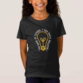 100 Tage Schule Lehrer Kinder Glühbirne Idee T-Shirt
