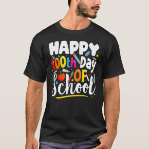 100 Tage Schule Lehrer Kinder Mädchen Jungen Glück T-Shirt