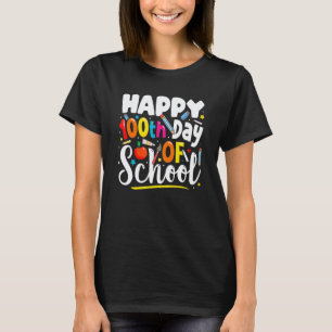 100 Tage Schule Lehrer Kinder Mädchen Jungen Glück T-Shirt
