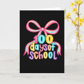 100 Tage Schule Leopard-Bogen Bleistift Karte (Gelbe Blume)