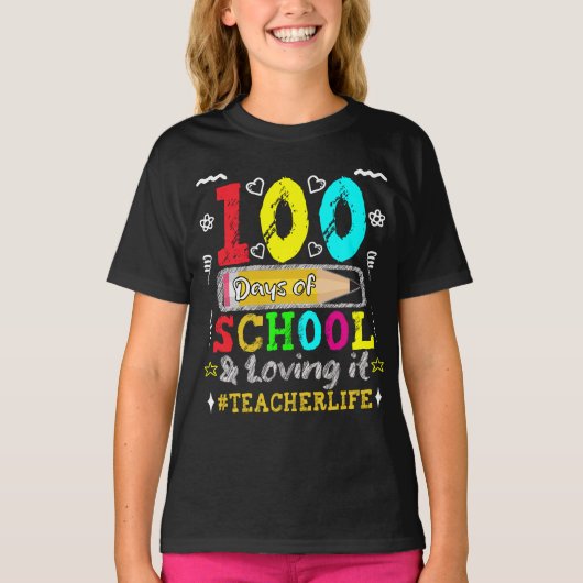 100 Tage Schule & Liebe T-Shirt (Vorderseite)