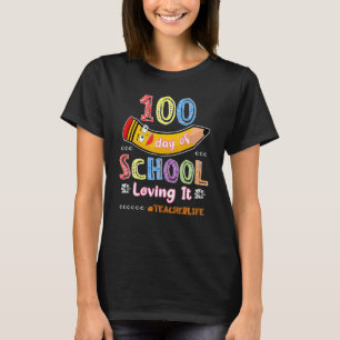 100 Tage Schule & Lieben Es Lehrer Leben Kinder T-Shirt