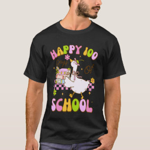 100 Tage Schule Lustige Gans Ente für Kinder Mädch T-Shirt
