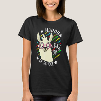 100 Tage Schule Lustiger Alpaka Lama 100. Tag Te T-Shirt