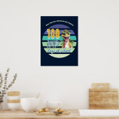 100 Tage Schule Lustiger Cooler Dinosaurier Schule Poster (Küche)