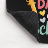100 Tage Schule Lustiger Retro-Karo-Kreis Mousepad (Ecke)