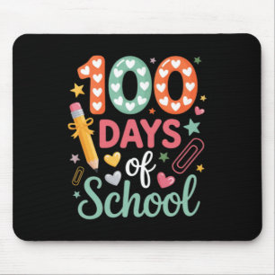 100 Tage Schule Lustiger Retro-Karo-Kreis Mousepad