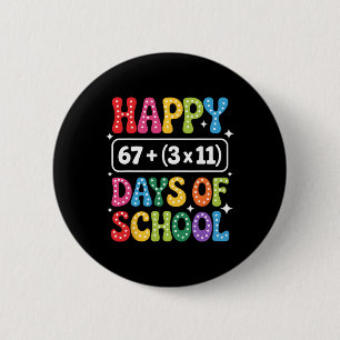 100 Tage Schule Mathe-Gleichung Groovy 67 Meme Leh Button