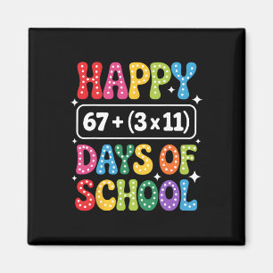 100 Tage Schule Mathe-Gleichung Groovy 67 Meme Leh Magnet