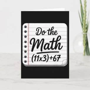 100 Tage Schule Mathe-Gleichung Rechne die Matheau Karte