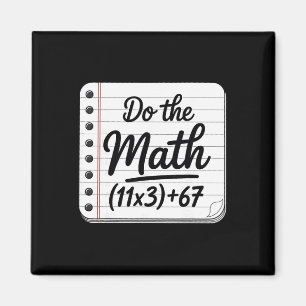 100 Tage Schule Mathe-Gleichung Rechne die Matheau Magnet