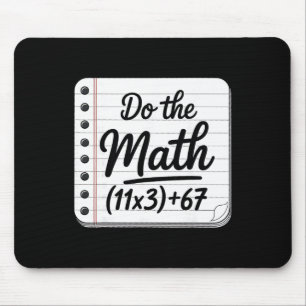 100 Tage Schule Mathe-Gleichung Rechne die Matheau Mousepad
