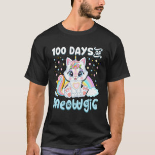 100 Tage Schule Meowgic Einhorn Katze 100. Tag o T-Shirt
