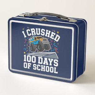 100-Tage-Schule-Monstertruck 100. Schultag Metall Brotdose