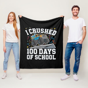 100-Tage-Schule-Monstertruck 100. Tag Schule Fleecedecke