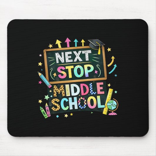 100 Tage Schule Nächste Station Mittelschule Junge Mousepad (Vorne)