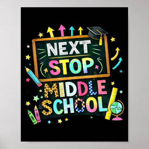 100 Tage Schule nächster Halt Mittelschule Jungen Poster