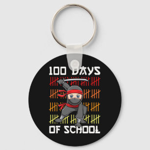100 Tage Schule Ninja für Kinder Jungen Kampfkunst Schlüsselanhänger