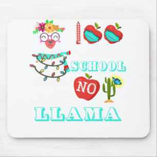 100 Tage Schule Nr. Probllama Llama Lehrer Mousepad