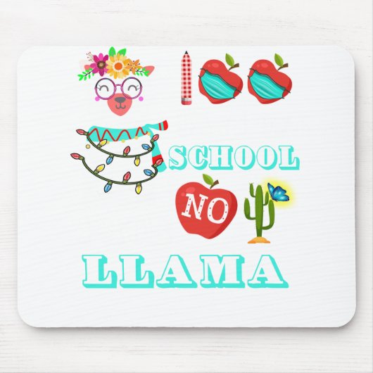 100 Tage Schule Nr. Probllama Llama Lehrer Mousepad (Vorne)