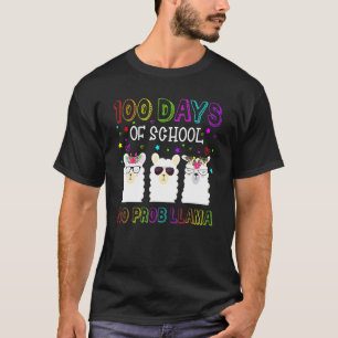 100 Tage Schule Nr. Probllama Llama Lehrer Stu T-Shirt
