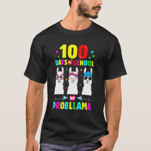 100 Tage Schule Nr. Probllama Llama Lehrer Stu T-Shirt
